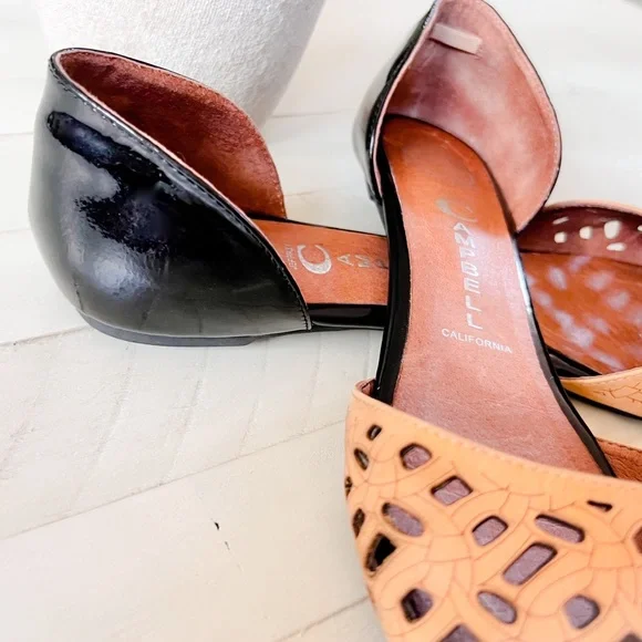 Jeffrey Campbell Ibiza Last D’orsay Boho Cutout Leather Flats Size 9 - Picture 11 of 14